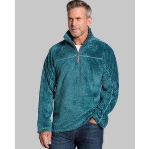 True Grit Luxe Fleece 1/4 Zip Pullover Sweater